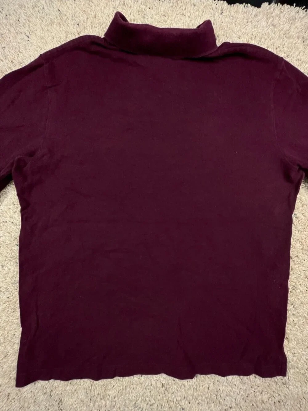 Polo Ralph Lauren Long Sleeve Polo Shirt Men’s Cotton Size Large Maroon Red